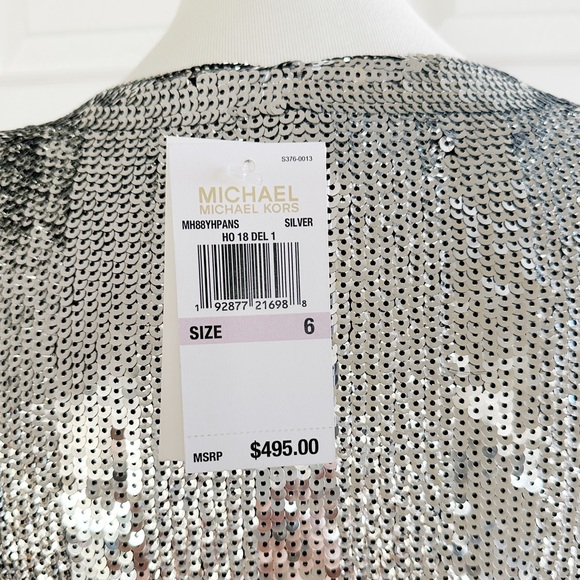 Michael Kors silver sequin party dress